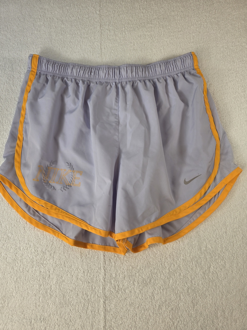 Nike Women's Lavender Running Shorts with Orange Trim